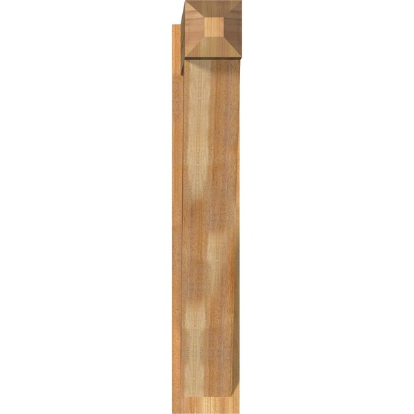 Traditional Craftsman Rough Sawn Outlooker, Western Red Cedar, 8W X 34D X 46H